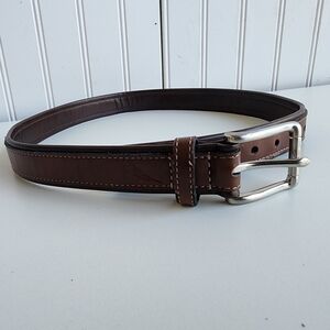 Nautica Boys Classic Clean Minimalist Leather Kids Belt Dark Brown 24/ 30